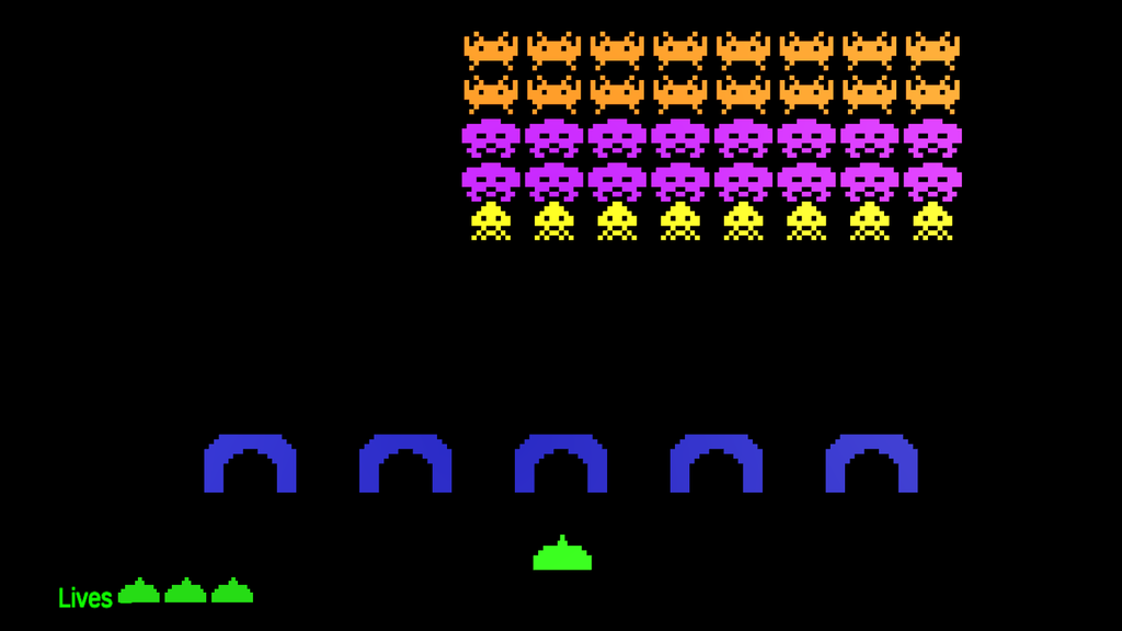 Space Invaders Remake Title Screen